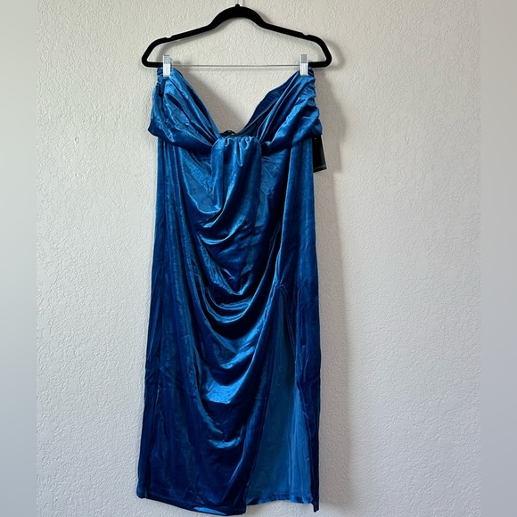 Eloquii Velvet Midi Skirt (NWT) sz 22 - Picture 2 of 6